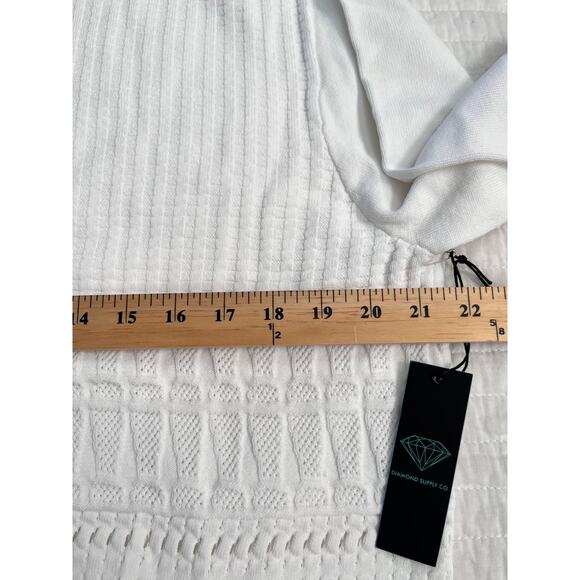 DIAMOND SUPPLY CO. Women's Quartz Varsity White Cardigan Sz L NWT - Picture 8 of 10